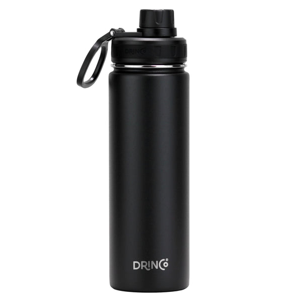 22oz Stainless Steel Sport Water Bottle DRINCO®  - Black