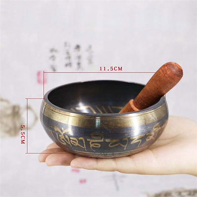 Size: Black11.5cm - Meditation Bowl