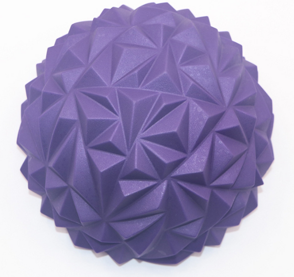 Color: Purple, Size: 16cm - Hard thorn massage ball hand holding thorn ball touch training ball pvc acupressure massage ball yoga ball